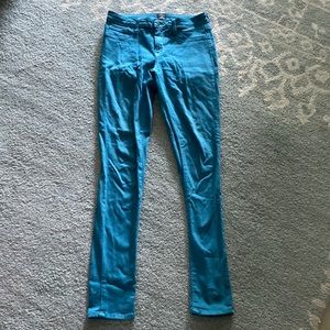 Just black teal jeans. Size 27